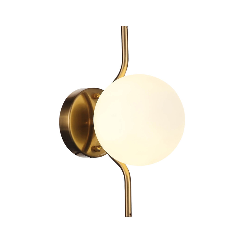 Бра B.LUX C Ball wall lamps Белое матовое стекло Латунь Бра B.LUX C Ball wall lamps Белое матовое стекло Латунь в Костроме | Loft Concept
