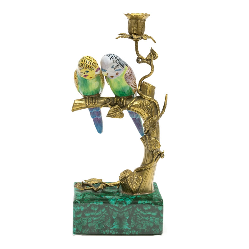Подсвечник Duo Birds On Branch Мульти Бронза Подсвечник Duo Birds On Branch Мульти Бронза в Костроме | Loft Concept