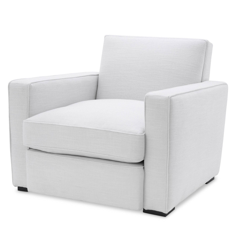 Кресло Eichholtz Chair Edmond white Белый Черный Кресло Eichholtz Chair Edmond white Белый Черный в Костроме | Loft Concept