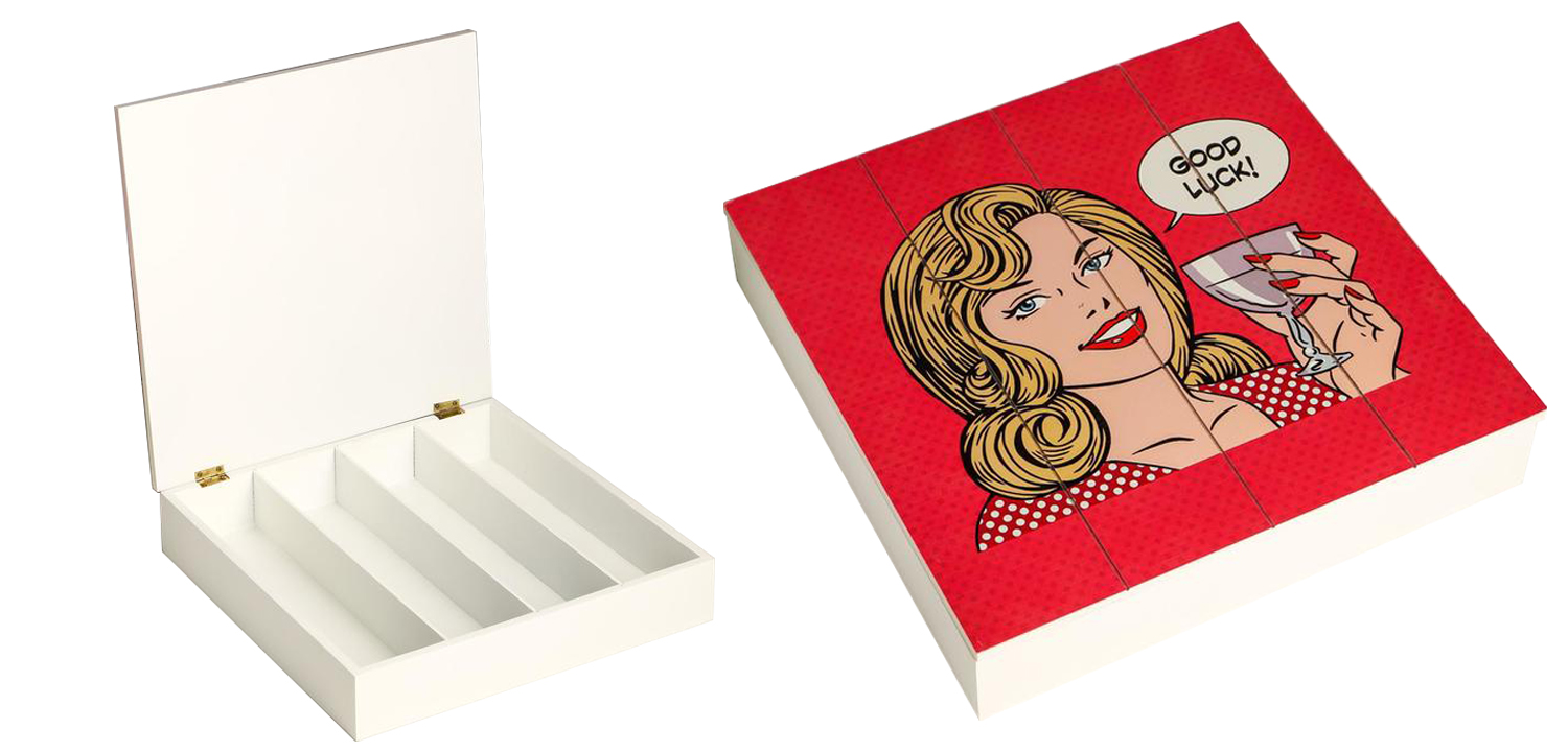 Шкатулка Pop Art Girl red - фото