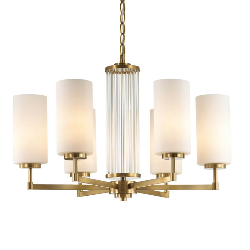 Люстра Pillars Chandelier Белый Золотой Люстра Pillars Chandelier Белый Золотой в Костроме | Loft Concept