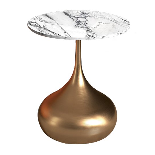 Приставной стол Gold Base Белый Золотой Приставной стол Gold Base Белый Золотой в Костроме | Loft Concept