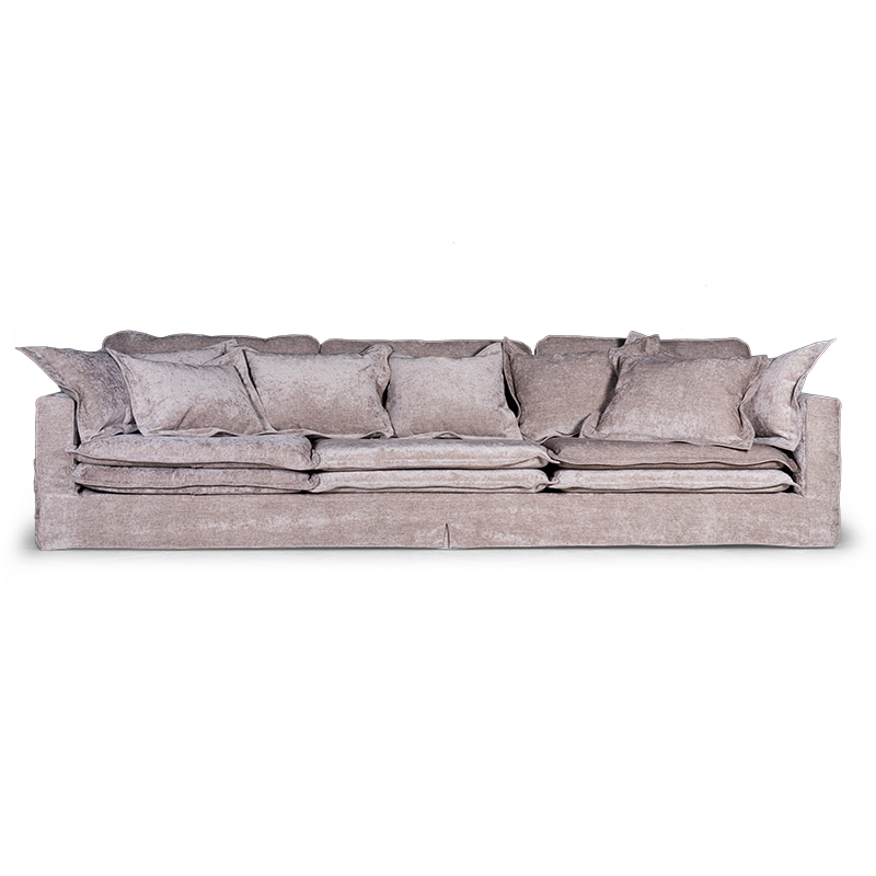 Диван Evelyn Gray Velour Sofa Светло-серый Диван Evelyn Gray Velour Sofa Светло-серый в Костроме | Loft Concept