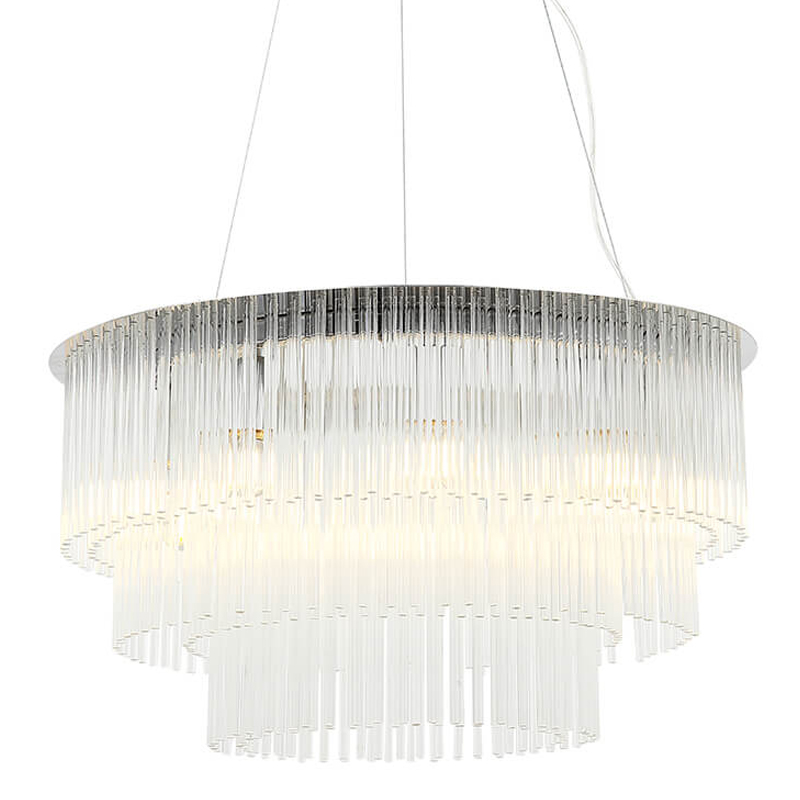 Люстра Harrison Chandelier chrome 9 lamp Хром Прозрачный Люстра Harrison Chandelier chrome 9 lamp Хром Прозрачный в Костроме | Loft Concept