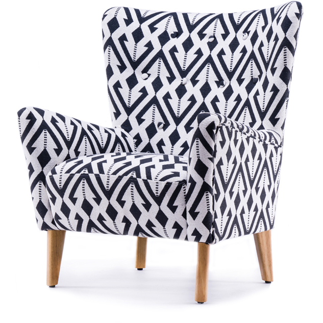 Кресло Black and White Triangle Chair Черно-белый Древесина Кресло Black and White Triangle Chair Черно-белый Древесина в Костроме | Loft Concept