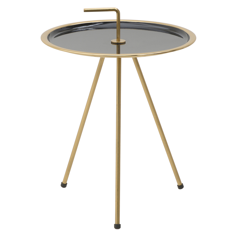 Приставной стол Salute Table Black Черный Глянцевое золото Приставной стол Salute Table Black Черный Глянцевое золото в Костроме | Loft Concept