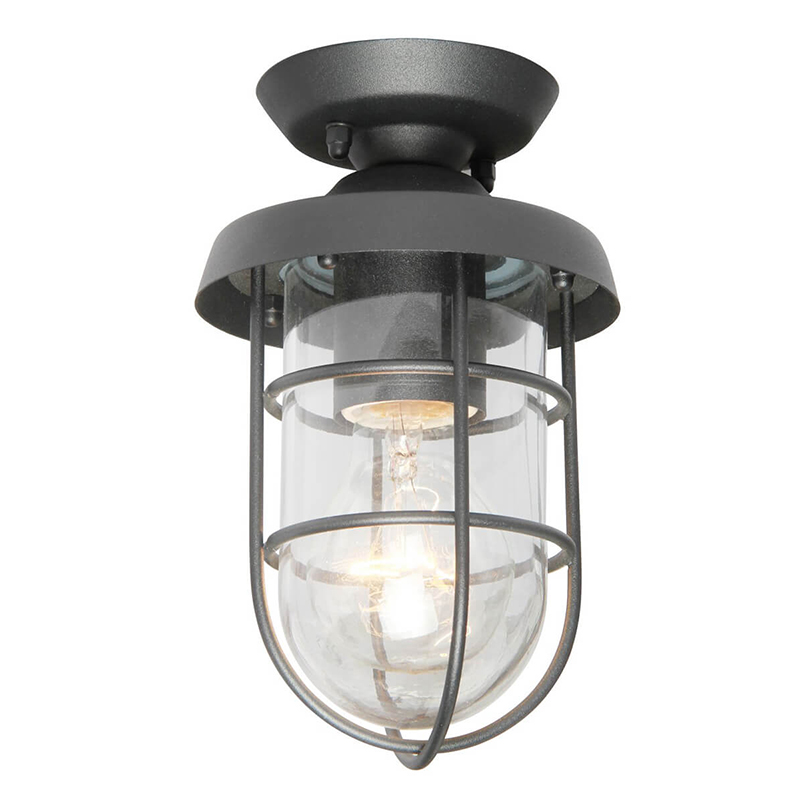 Уличный потолочный светильник Declan Street Lamp Черный Уличный потолочный светильник Declan Street Lamp Черный в Костроме | Loft Concept