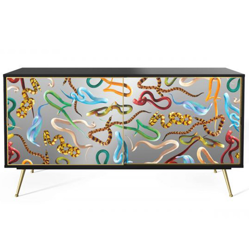 Комод Seletti Cabinet Sliding Door Snakes Мульти Золотой Шампань Черный Комод Seletti Cabinet Sliding Door Snakes Мульти Золотой Шампань Черный в Костроме | Loft Concept