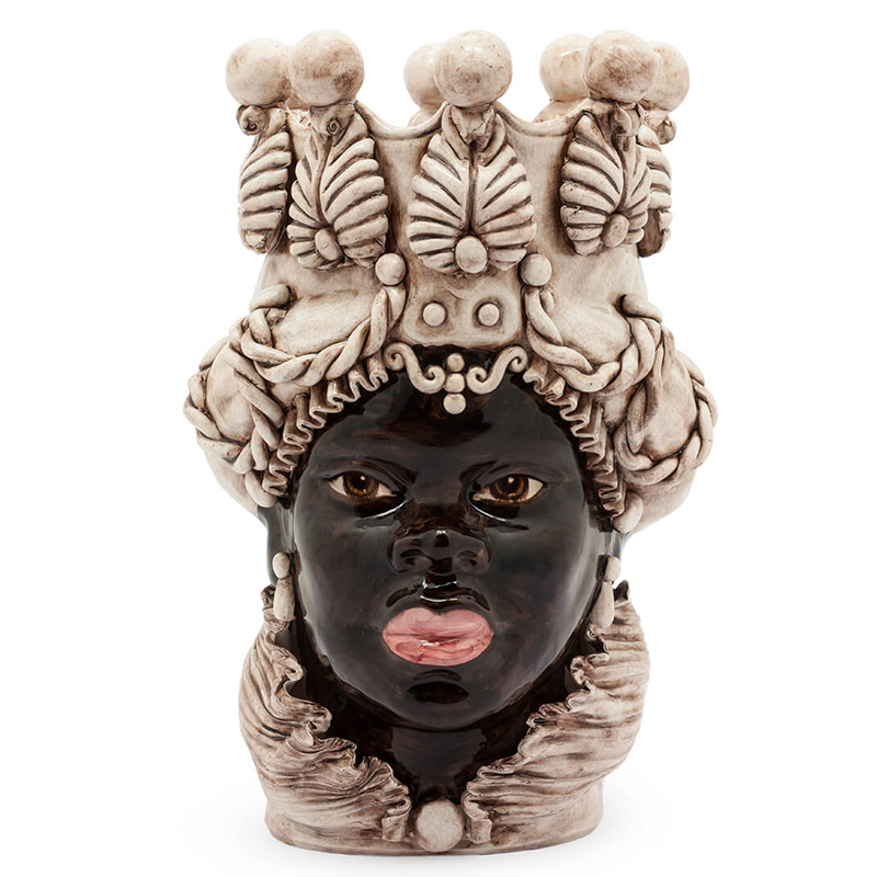 Ваза VASE MORO LADY BIG Crackle Бежевый Коричневый Ваза VASE MORO LADY BIG Crackle Бежевый Коричневый в Костроме | Loft Concept