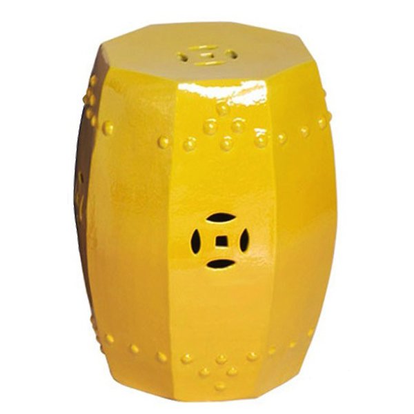 Керамический табурет Octagon Prosperity Garden Stool - Yellow Желтый Керамический табурет Octagon Prosperity Garden Stool - Yellow Желтый в Костроме | Loft Concept