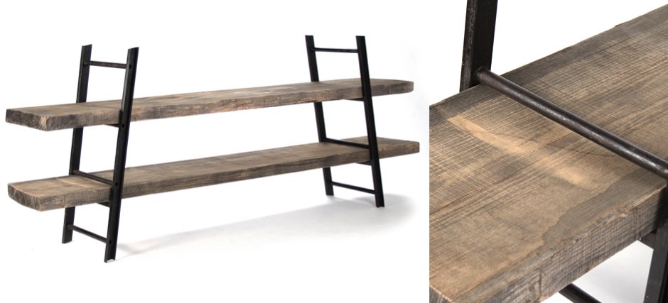 Стеллаж Industrial Iron Rustic Console Стеллаж Industrial Iron Rustic Console - Loft-Concept в Костроме