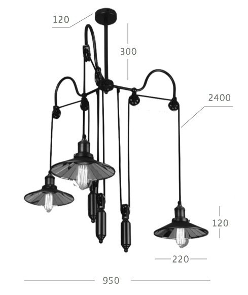 Люстра Loft Cone Pendant Reflector Balance 3 Люстра Loft Cone Pendant Reflector Balance 3 в Костроме