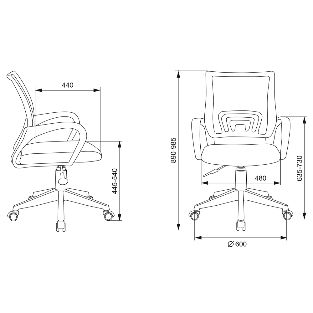 Офисное кресло с основанием из белого пластика Desk chairs Blue Офисное кресло с основанием из белого пластика Desk chairs Blue в Костроме