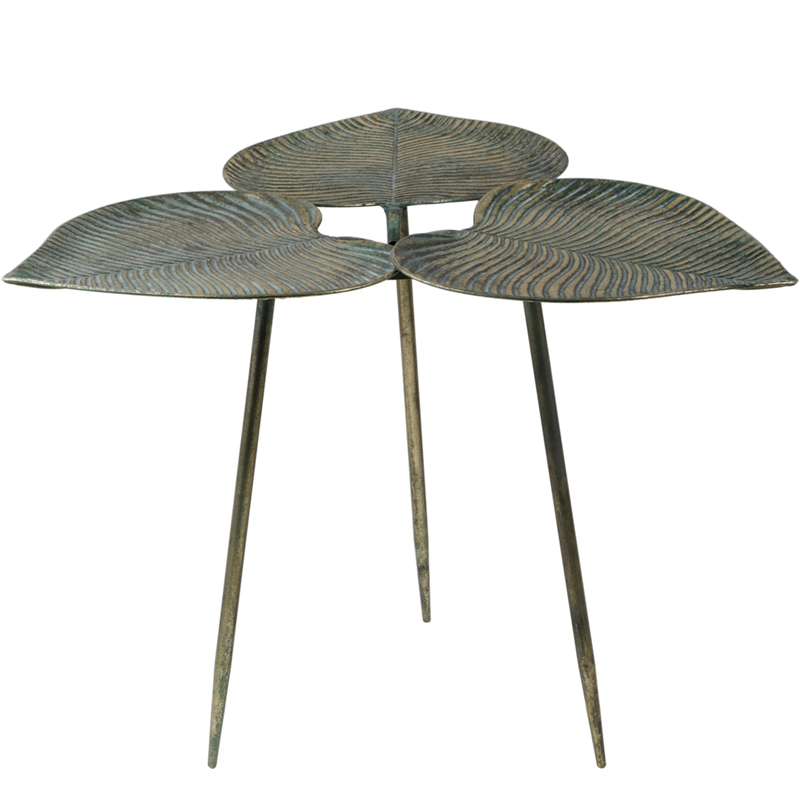 Приставной стол Lotus Leaves Side Table Винтажная латунь Приставной стол Lotus Leaves Side Table Винтажная латунь в Костроме | Loft Concept
