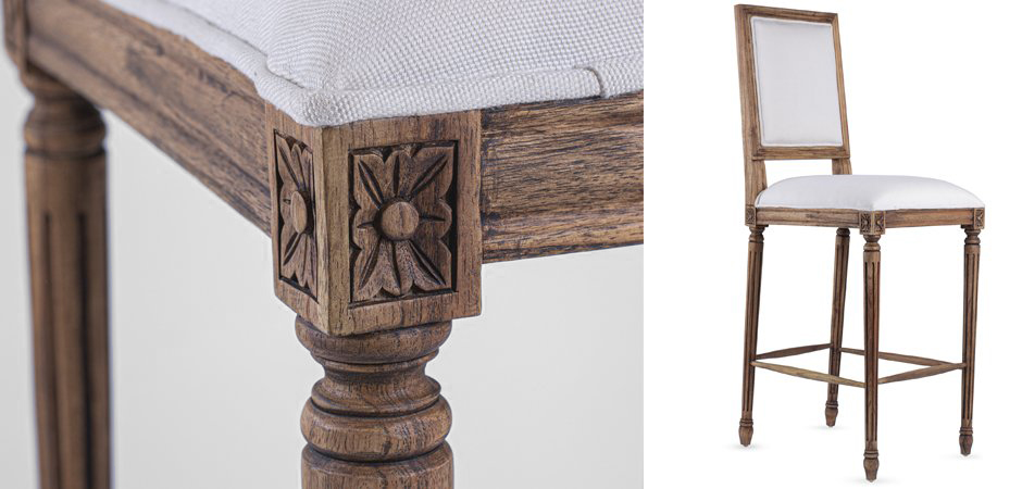 Барный стул JACOB bar stool Avory Linen Барный стул JACOB bar stool Avory Linen - Loft-Concept в Костроме