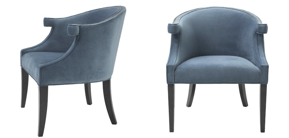 Кресло Eichholtz Chair Margaux blue Кресло Eichholtz Chair Margaux blue - Loft-Concept в Костроме