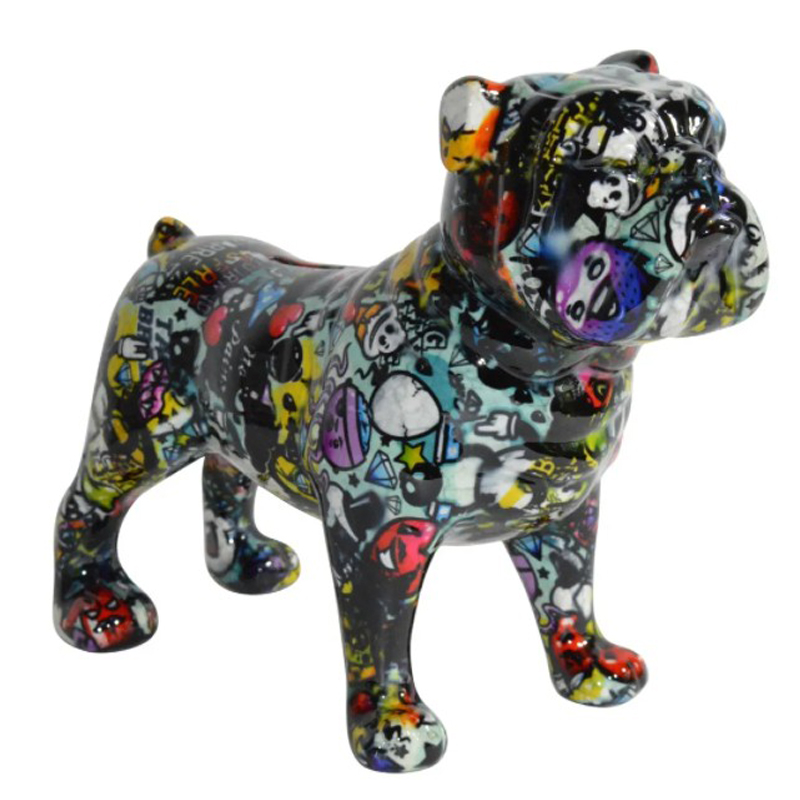 Статуэтка Graffiti Bulldog dark Мульти Черный Статуэтка Graffiti Bulldog dark Мульти Черный в Костроме | Loft Concept