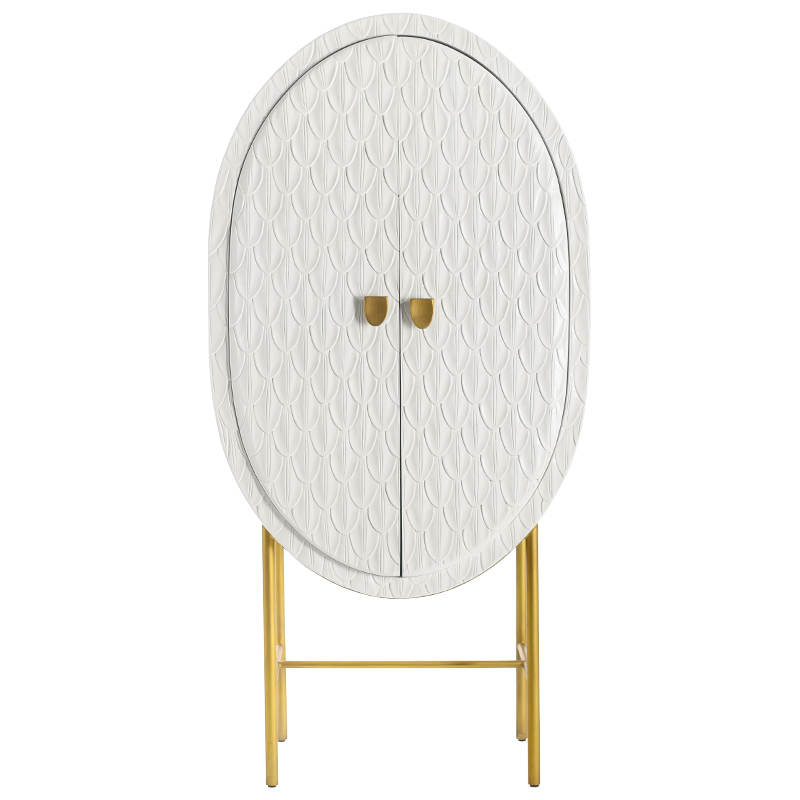 Шкаф White Feathers Cabinet Белый Золотой Шкаф White Feathers Cabinet Белый Золотой в Костроме | Loft Concept