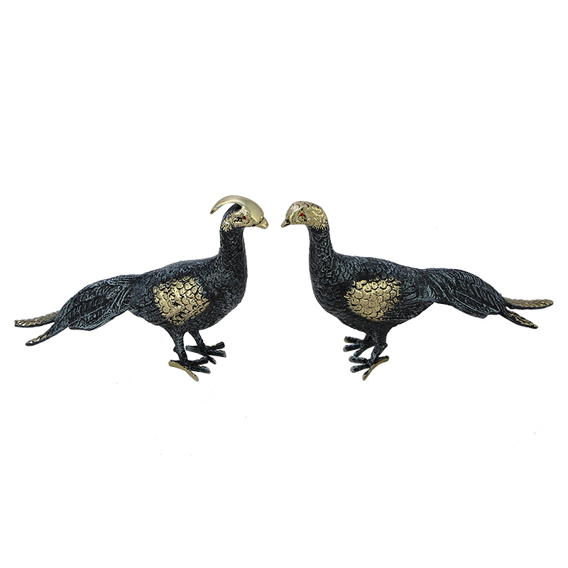Статуэтка бронзовая пара Павлины синие Bronze Birds Бронза Синий Статуэтка бронзовая пара Павлины синие Bronze Birds Бронза Синий в Костроме | Loft Concept