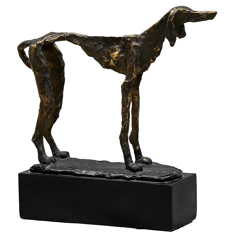 Статуэтка собака Giacometti Dog Statue Черный Золотой Статуэтка собака Giacometti Dog Statue Черный Золотой в Костроме | Loft Concept