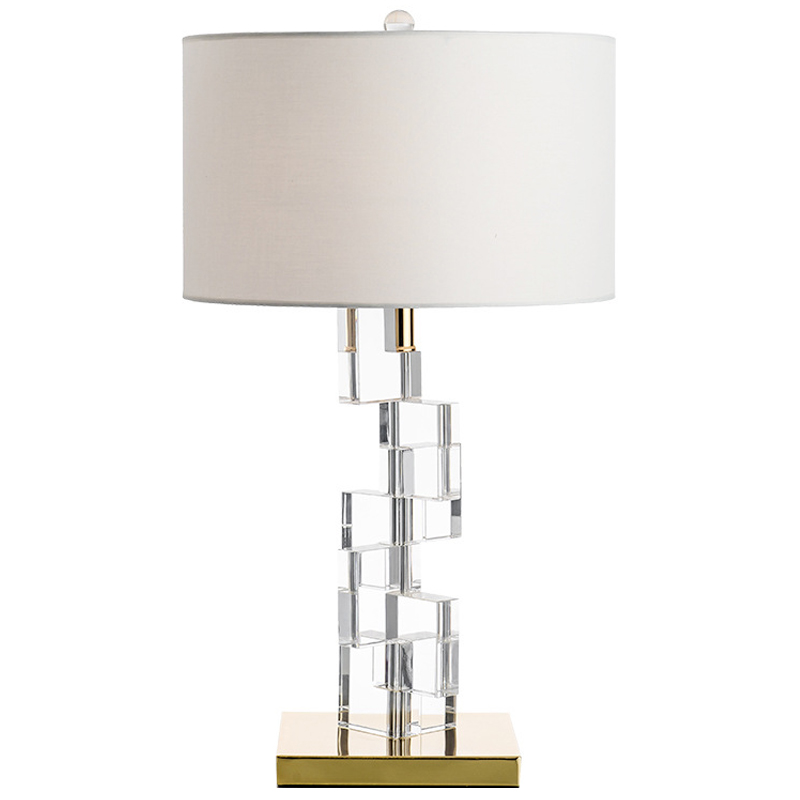 Настольная лампа Leuan Glass Cubes Lampshade Table Lamp Латунь Прозрачное Стекло Молочный Настольная лампа Leuan Glass Cubes Lampshade Table Lamp Латунь Прозрачное Стекло Молочный в Костроме | Loft Concept