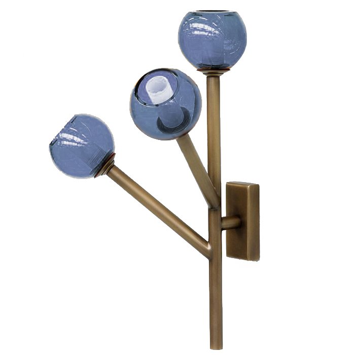 Бра Last Night Wall Lamp Blue Латунь Синий Бра Last Night Wall Lamp Blue Латунь Синий в Костроме | Loft Concept