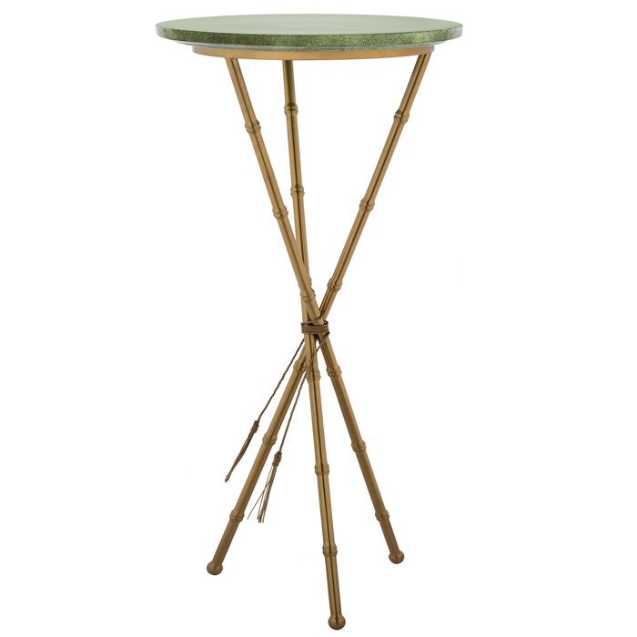 Green Stingray Skin Side Tables Зеленый Золотой Green Stingray Skin Side Tables Зеленый Золотой в Костроме | Loft Concept