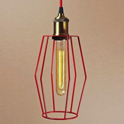 Подвесной светильник Wire Cage Pendant Spauk Red Красный Подвесной светильник Wire Cage Pendant Spauk Red Красный в Костроме | Loft Concept