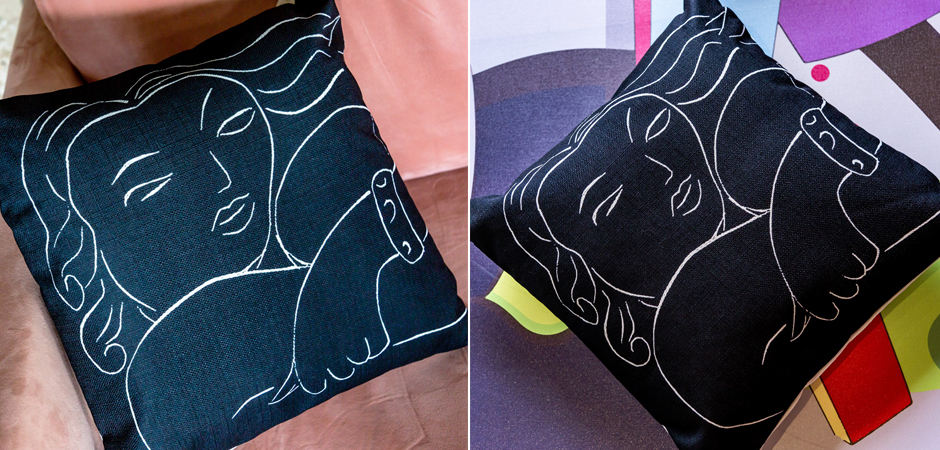 Декоративная подушка White Silhouette Pasiphae Pillow Декоративная подушка White Silhouette Pasiphae Pillow - Loft-Concept в Костроме
