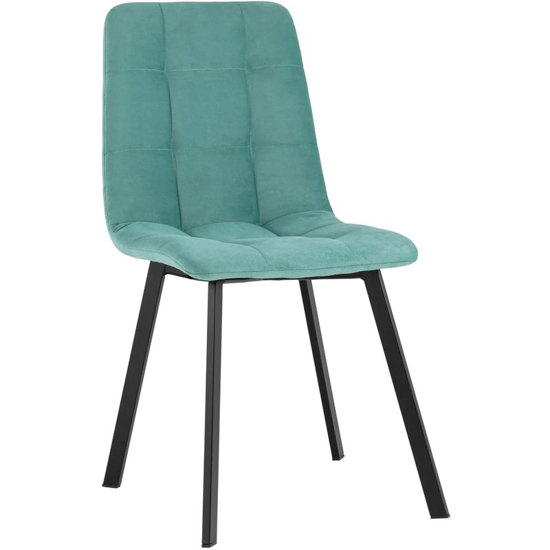 Стул NANCY S Chair Мятный Велюр Мятный Черный Стул NANCY S Chair Мятный Велюр Мятный Черный в Костроме | Loft Concept