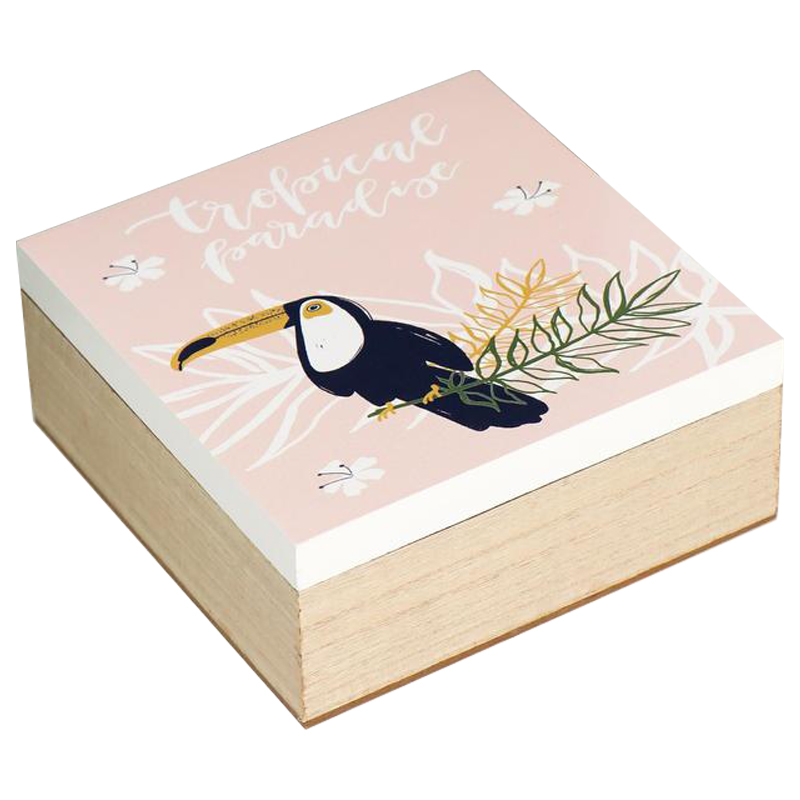 Шкатулка Toucan Box Бежевый Розовый Шкатулка Toucan Box Бежевый Розовый в Костроме | Loft Concept