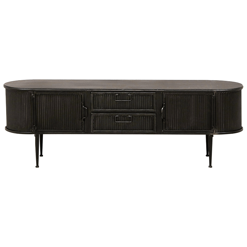 ТВ-тумба Hugon Wood Metal TV Stand Коричневый ТВ-тумба Hugon Wood Metal TV Stand Коричневый в Костроме | Loft Concept