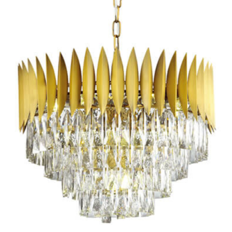 Люстра KEBO KING CHANDELIER four cascades D 55 Латунь Прозрачное Стекло Люстра KEBO KING CHANDELIER four cascades D 55 Латунь Прозрачное Стекло в Костроме | Loft Concept