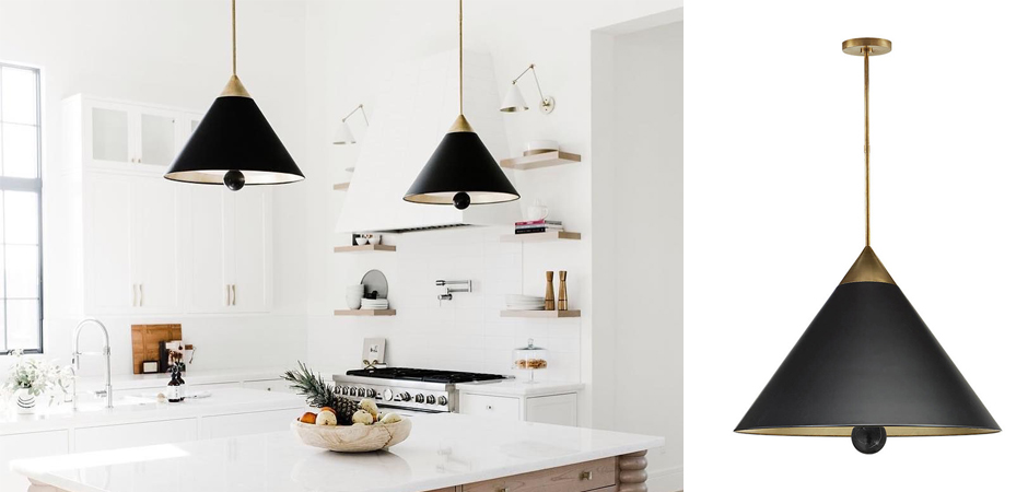 Подвесной светильник Cleo Pendant Brass & Black Подвесной светильник Cleo Pendant Brass & Black - Loft-Concept в Костроме