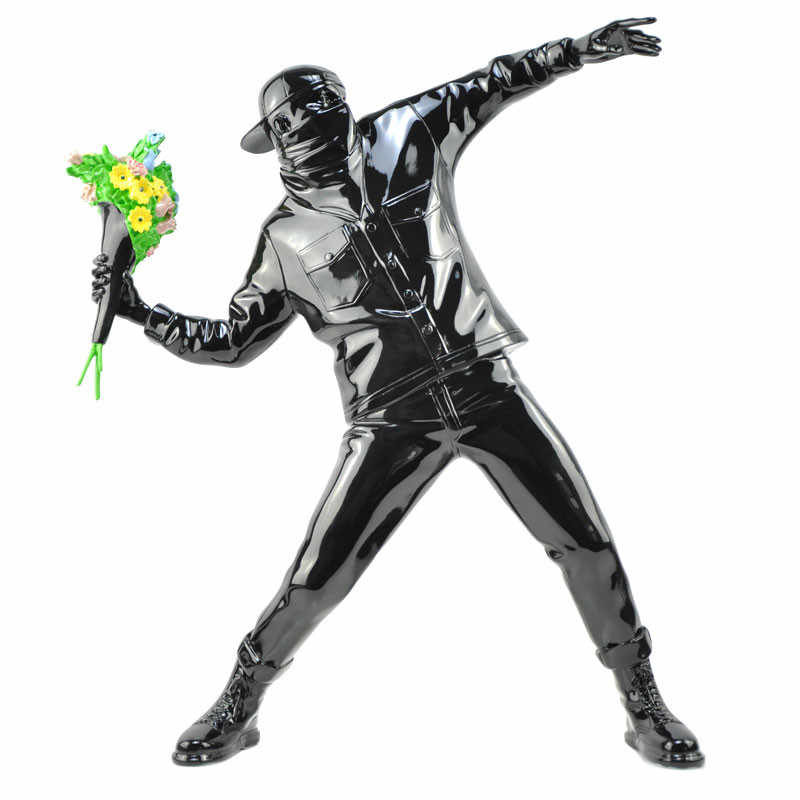 Статуэтка Banksy Flower Thrower Black Черный Статуэтка Banksy Flower Thrower Black Черный в Костроме | Loft Concept
