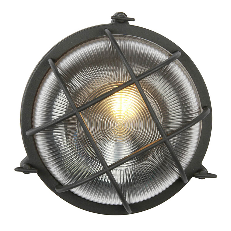 Уличный светильник Carden Cage Glass Round Черный Уличный светильник Carden Cage Glass Round Черный в Костроме | Loft Concept
