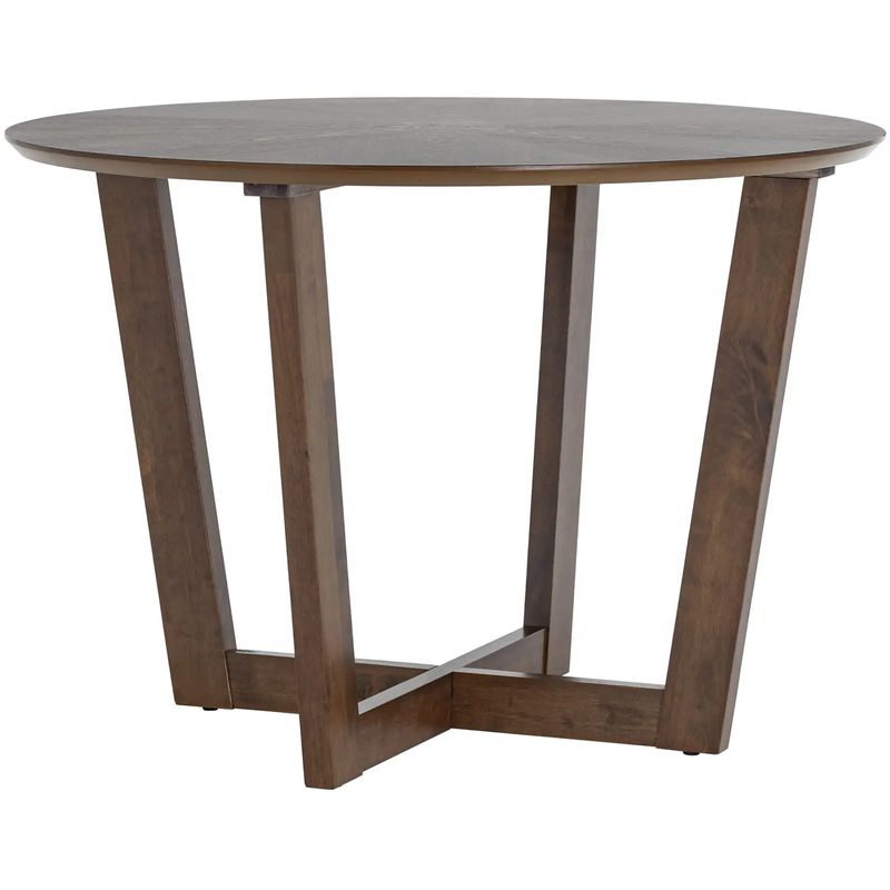 Стол обеденный круглый Wooden Table Round Коричневый Стол обеденный круглый Wooden Table Round Коричневый в Костроме | Loft Concept