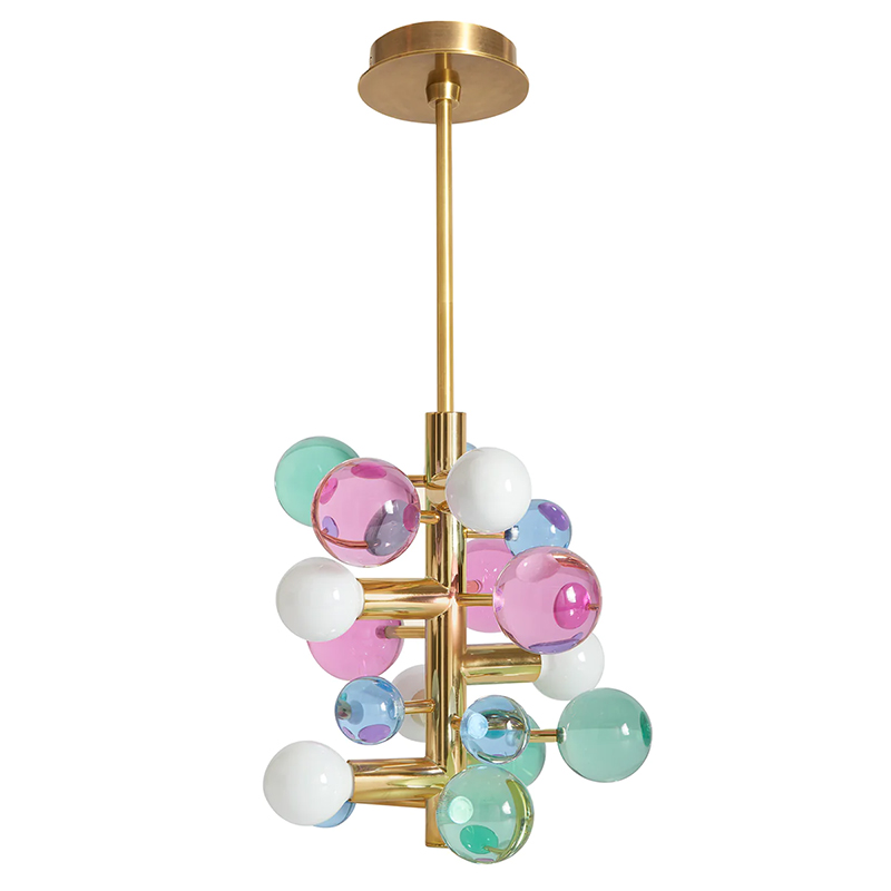 Светильник Jonathan Adler GLOBO FIVE-LIGHT CHANDELIER Multi Золотой Мульти Светильник Jonathan Adler GLOBO FIVE-LIGHT CHANDELIER Multi Золотой Мульти в Костроме | Loft Concept