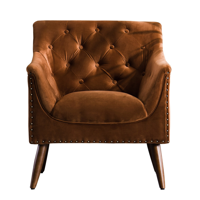 Кресло Terracotta Velvet Armchair Терракотовый Коричневый Кресло Terracotta Velvet Armchair Терракотовый Коричневый в Костроме | Loft Concept