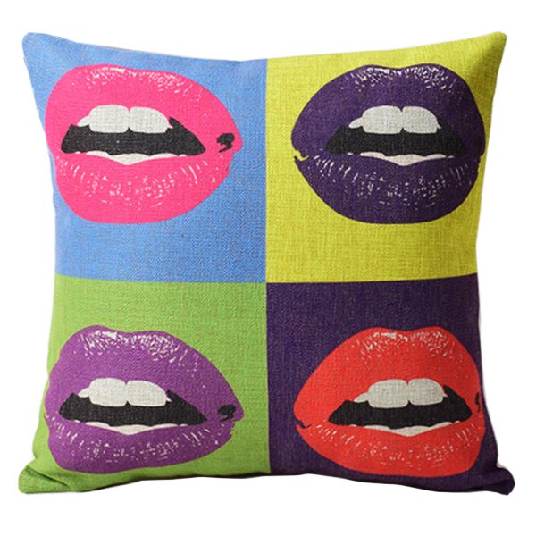 Декоративная подушка Lips Andy Warhol Мульти Декоративная подушка Lips Andy Warhol Мульти в Костроме | Loft Concept