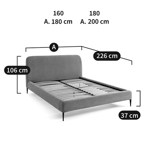 Кровать с обивкой велюр Hazel Velour Beige Bed Кровать с обивкой велюр Hazel Velour Beige Bed в Костроме
