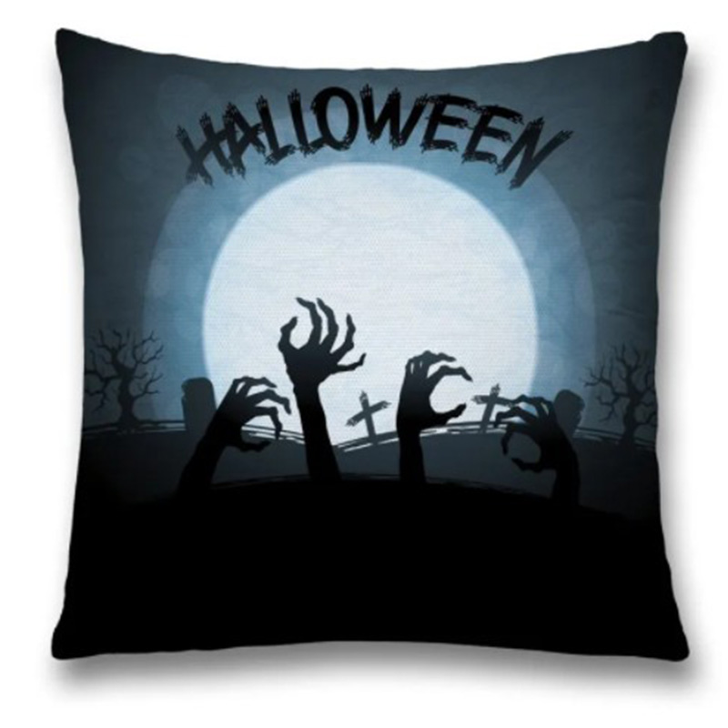Подушка Halloween Zombie Синий Черный Подушка Halloween Zombie Синий Черный в Костроме | Loft Concept
