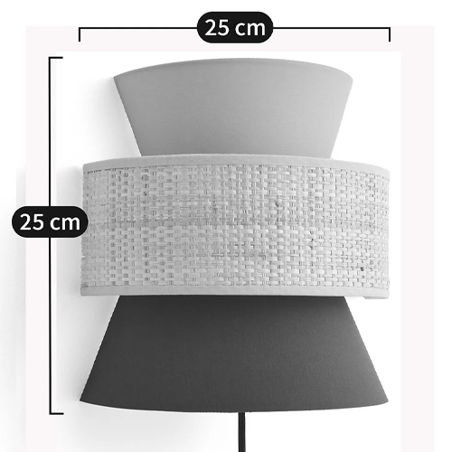 Бра с плетеным декором Bonnie Wicker Black Wall Lamp Бра с плетеным декором Bonnie Wicker Black Wall Lamp в Костроме