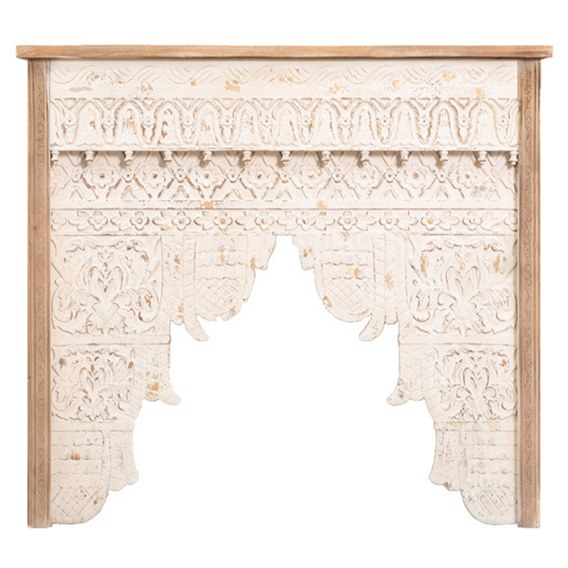 Консоль Indian Antique White Furniture Shakti Console Бежевый Древесина Консоль Indian Antique White Furniture Shakti Console Бежевый Древесина в Костроме | Loft Concept