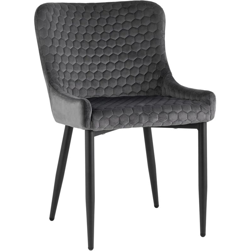 Стул Stitch Honey Chair Серый Велюр Серый Черный Стул Stitch Honey Chair Серый Велюр Серый Черный в Костроме | Loft Concept