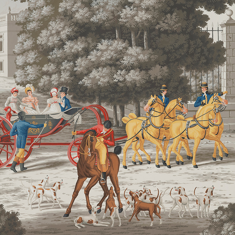 Обои ручная роспись La Chasse de Compiègne Jacquemart on Eau Forte Обои ручная роспись La Chasse de Compiègne Jacquemart on Eau Forte в Костроме | Loft Concept