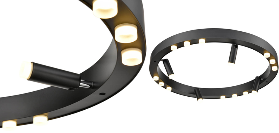 Потолочный светильник Rigor & Conciseness Lighting Black Disk Потолочный светильник Rigor & Conciseness Lighting Black Disk - Loft-Concept в Костроме