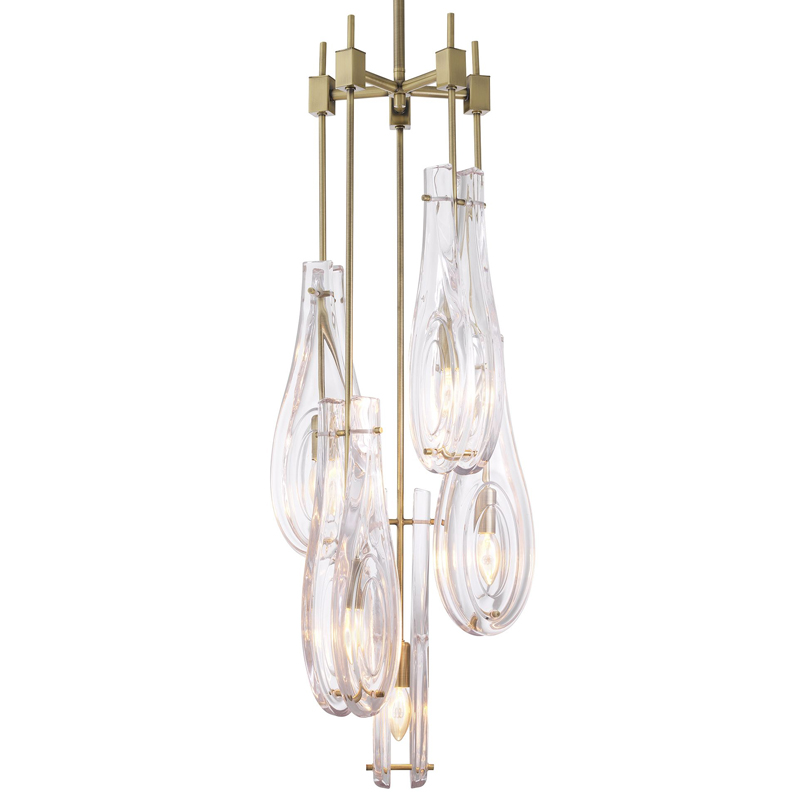 Люстра Eichholtz Chandelier Bellano L Brass Латунь Прозрачный Люстра Eichholtz Chandelier Bellano L Brass Латунь Прозрачный в Костроме | Loft Concept