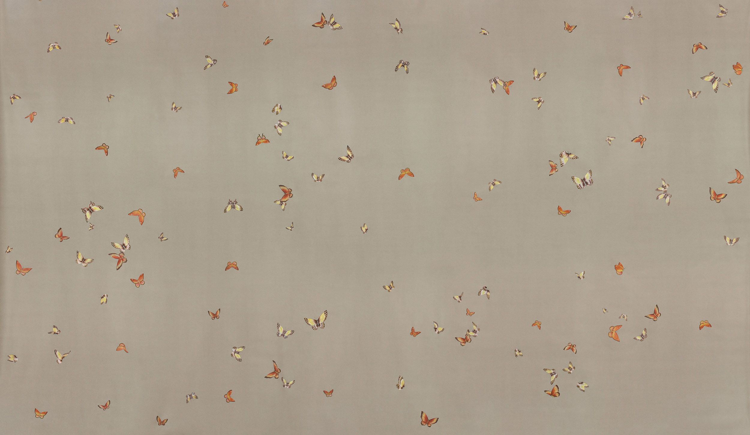 Обои ручная роспись Butterflies Echo on dyed paper Обои ручная роспись Butterflies Echo on dyed paper - постер Loft-Concept в Костроме