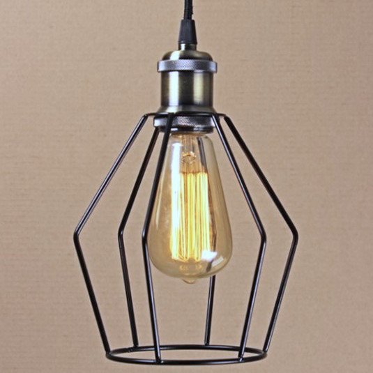 Подвесной светильник Wire Cage Pendant Trew Black Черный Подвесной светильник Wire Cage Pendant Trew Black Черный в Костроме | Loft Concept